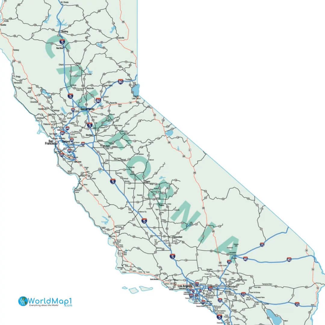 State Highways Map in California